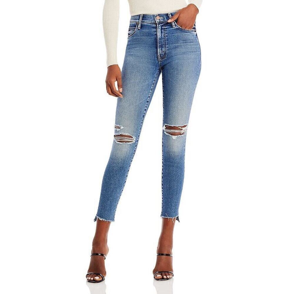 MOTHER Denim Womens Jeans The Stunner Zip‎ Ankle Fray Size 27 in Roughing It